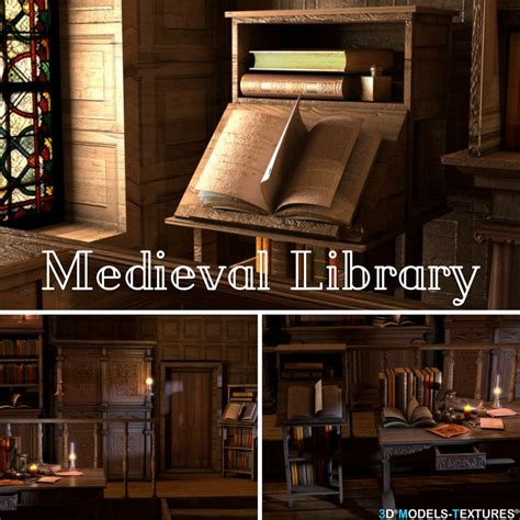 3D Medieval Library Model - TurboSquid 1214816