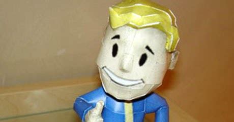 Fallout : Vault Boy Charisma Bobblehead Papercraft | Paperized Crafts