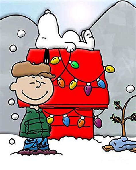 Charlie Brown Snoopy Christmas Drawing by Wily Alien