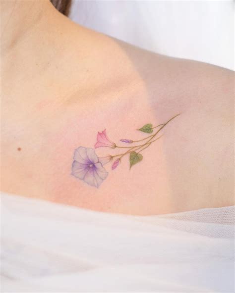 Morning Glory Tattoo Ideas with Meanings