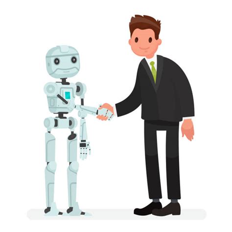 Robot Handshake Illustrations, Royalty-Free Vector Graphics & Clip Art - iStock