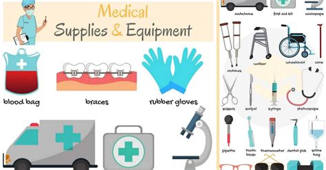 Medical Supplies and Equipment Names in English • 7ESL