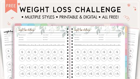 FREE Download Weight Loss Challenge Ideas PDF Template