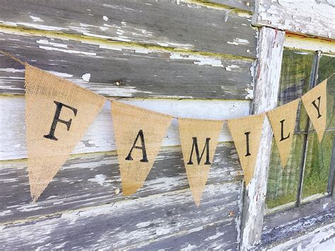 Family Banner Burlap Family Banner Custom Banner Family | Etsy