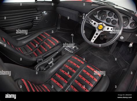 Ferrari Dino 246 GTS interior Stock Photo - Alamy