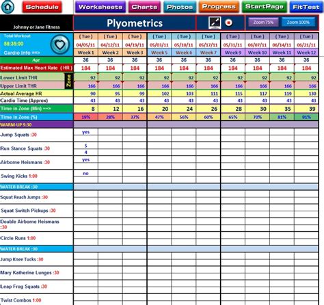 Image detail for -p90x plyometrics workout log sheet | Workout sheets ...