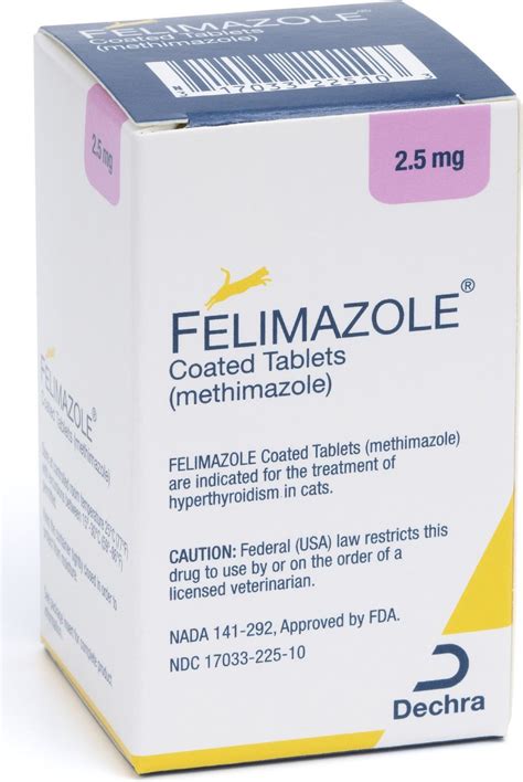 Felimazole Tablets for Cats, 2.5-mg, 1 tablet - Chewy.com