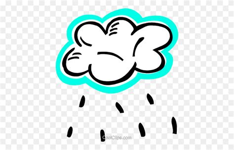 Rain Clouds With Rain Royalty Free Vector Clip Art Illustration - Rainstorm Clipart - FlyClipart