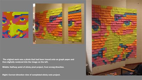 Sticky note art project | Notes art, Sticky notes, Art projects