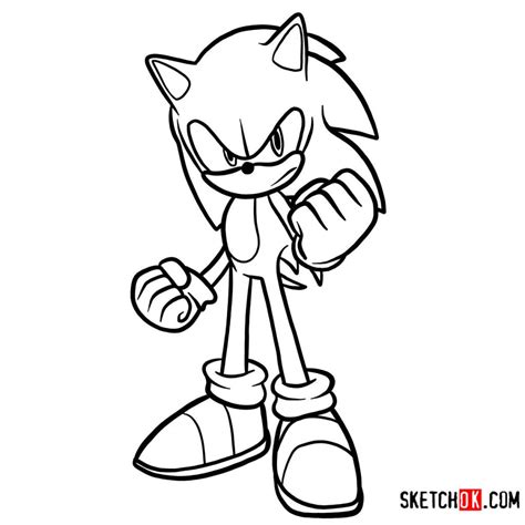 How to draw Sonic the Hedgehog - SketchOk - step-by-step drawing tutorials