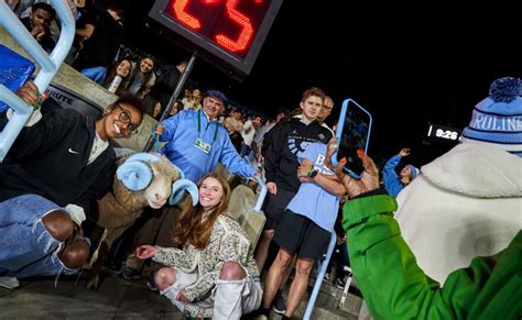 On game day vs. Duke, a UNC fanatic tagged along with Rameses, the Tar Heels' live mascot | WUNC