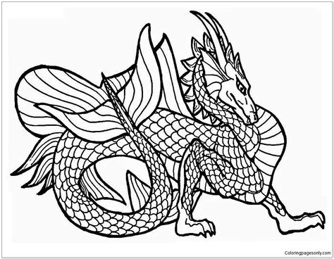 Cute Dragons Coloring Page - Free Printable Coloring Pages