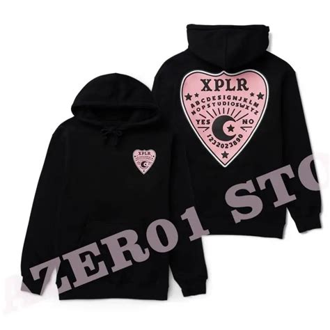 XPLR Ouija Hoodie Sam and Colby Merch Heart Shaped Print Hoodies Men ...