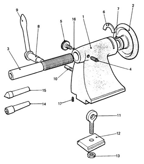 L.R.E Machinery & Equipment Co. Tailstock assembly