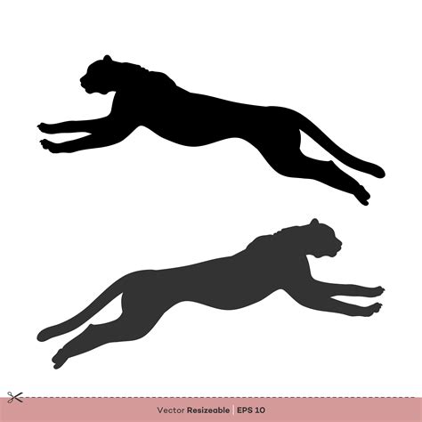 Running Cheetah Silhouette Vector Logo Modèle Illustration Conception - Téléchargez de l'art ...