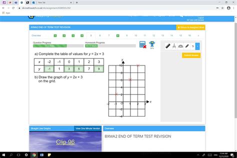 draw the graph of y=2x+3 on the grid - brainly.com