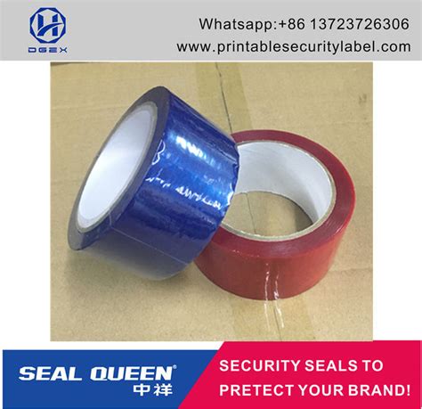 Blue / Red Security Seal Tape , 25 Microns Tamper Evident Sealing Tape