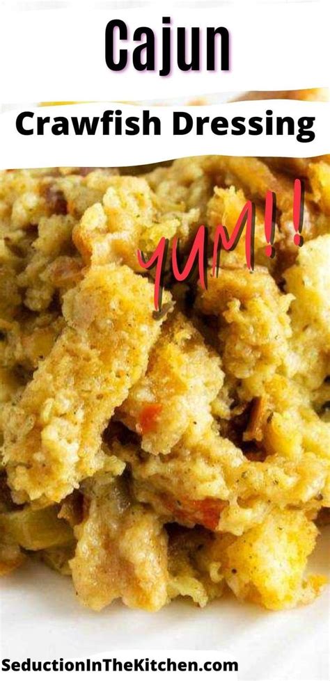 Looking for a cornbread stuffing recipe? Cajun Crawfish Dressing is a seafood cornbread dressing ...