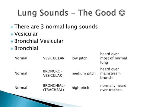 Basic lung sounds