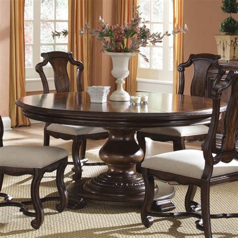 A.R.T. Furniture Coronado Round Pedestal Dining Table - Brown - $2960 @hayneedle | 家具, 高科