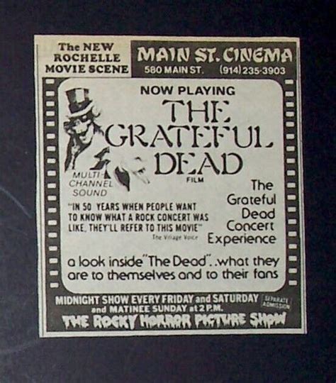 The Grateful Dead Movie (1974 Winterland Concerts) 1978 Mini Poster Type Ad v1 | eBay