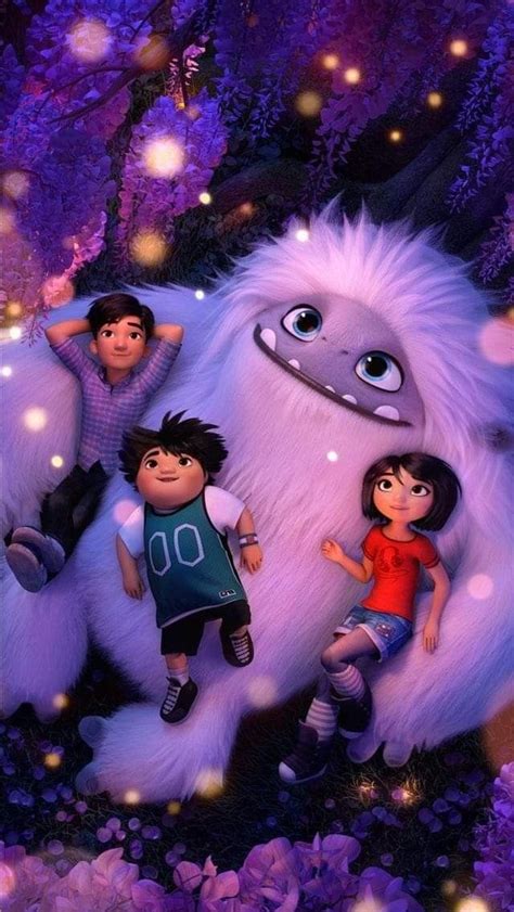 an animated movie scene with children and a big furry creature in the ...