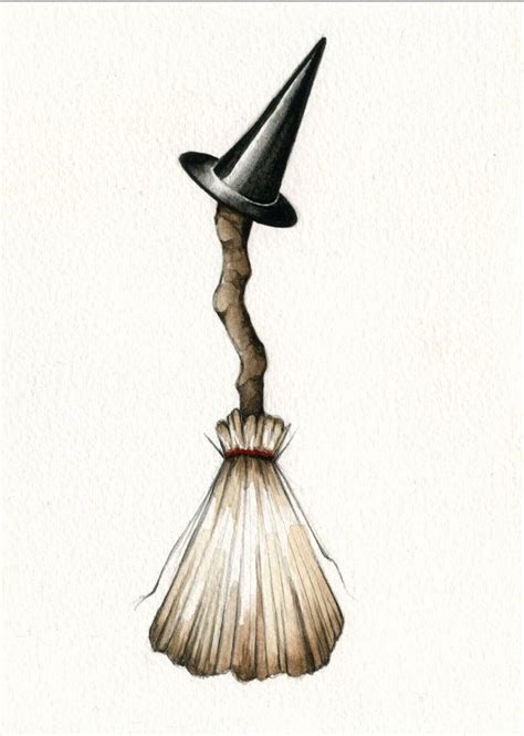 HALLOWEEN BROOM AND WITCH HAT * | Halloween painting, Witch broom, Halloween art