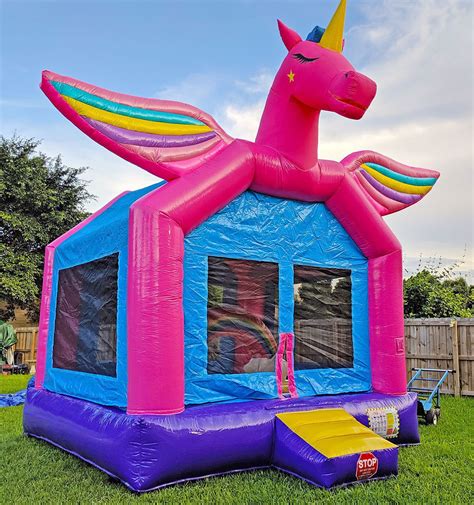 3D Unicorn Bounce House (B6) – Mom's Party Rental