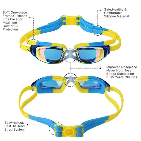 Kids prescription swimming goggles Anti-Fog UV prescription swim ...