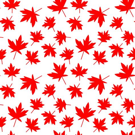 Red maple leaf seamless vector illustration on white background 12371451 Vector Art at Vecteezy