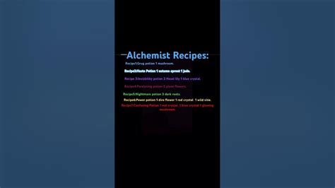 Alchemist recipes for slap battles - YouTube