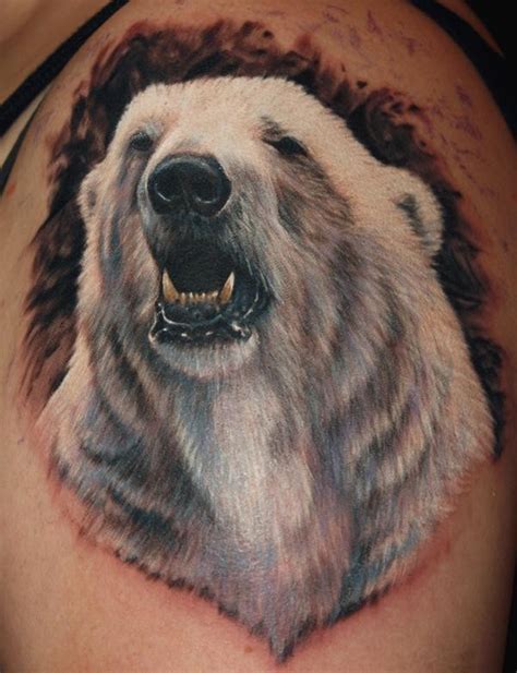 Super realistic polar bear tattoo - Tattooimages.biz