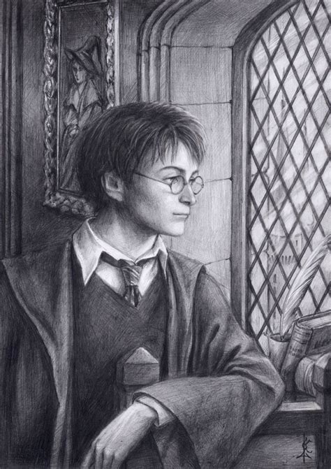 harry potter art | Harry Potter harry Potter pencil portrait Harry Potter Sketch, Harry Potter ...