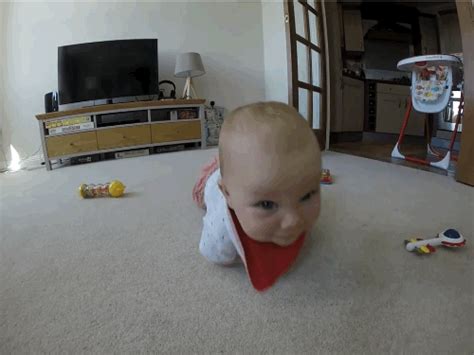 Nine-month-old baby Rue is on the move… | This Cute Baby Almost Ate A GoPro Camera And It's ...