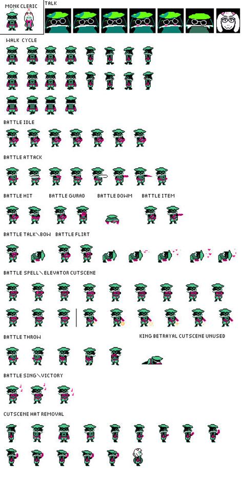 Deltarune: Substitute Ralsei Sprite Sheet by XXJacktheWolfXX on DeviantArt