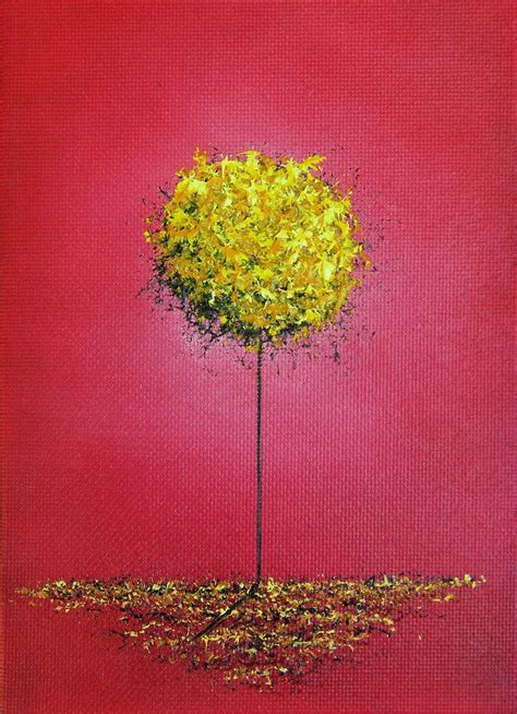 Bing Art by Rachel Bingaman: Contemporary Tree Art, Fantasy Dreamscape Oil Painting, Yellow Tree ...
