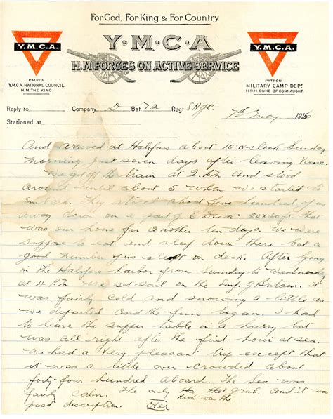 WWI Letters Home — Summerland Museum and archives