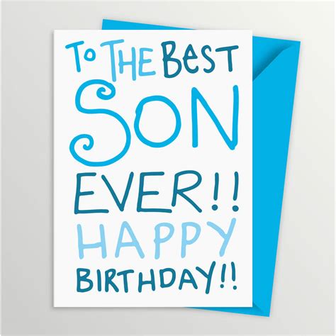 Birthday Cards For Son Printable - Printable Templates Free