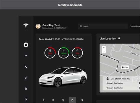 Tesla Car Dashboard on Behance