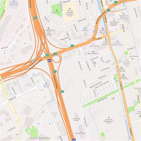 Milpitas Vector Map - Modern Atlas (AI,PDF) | Boundless Maps