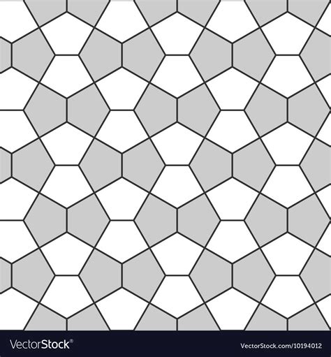 Seamless Geometric Pattern Pentagonal Regular Vector Image