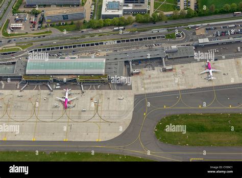 Aerial view, Dortmund Wickede regional airport, Dortmund, Ruhr area, North Rhine-Westphalia ...