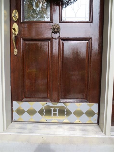 Door Kick Plate kickplate Monogrammed, Home Address Front door Hardware Custom | Door kick ...