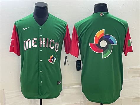 Mexico Blank Green Nike 2023 World Baseball Classic Jerseys