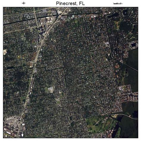 Aerial Photography Map of Pinecrest, FL Florida