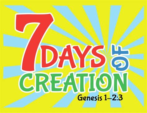 God made the light and called it "Dag” The darkness He called "Nighl”. 7 Days Of Creation ...