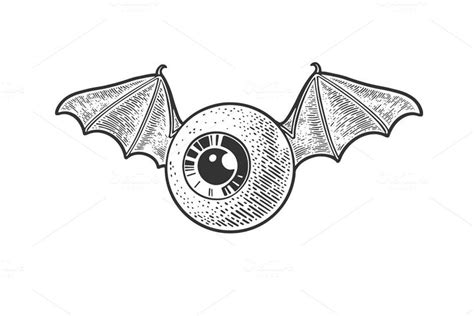 flying eyeball sketch vector | Flying eyeball tattoo, Flying eyeball ...