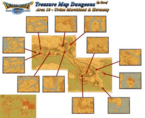 Dragon Quest 9 Grotto Maps: Urdus Marshland And Hermany Grotto Maps