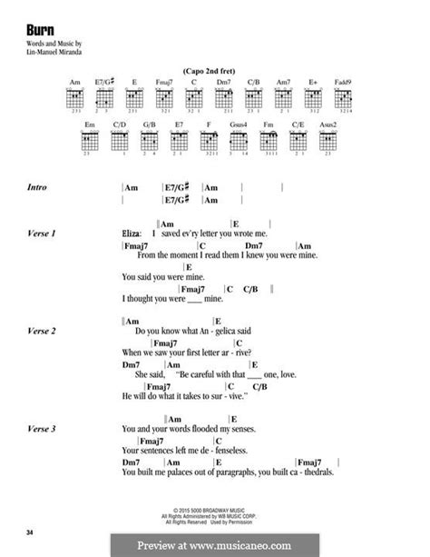 Burn by L. Miranda - sheet music on MusicaNeo