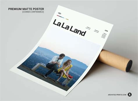 La La Land - Ryan Gosling, Emma Stone Movie Poster | Architeg Prints